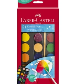 Vandfarver - Akvarel - 21 Farver + 1 Pensel>Faber-Castell Online