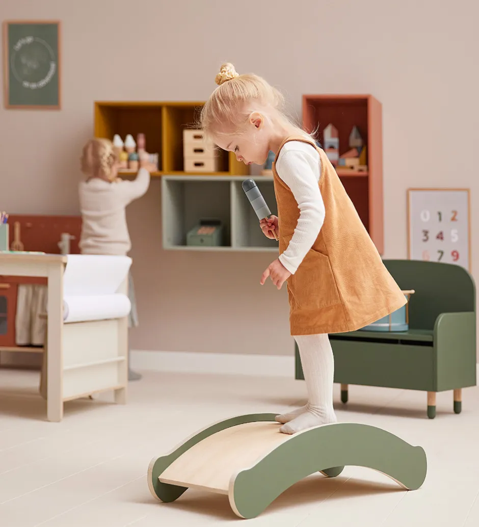 Balancebræt - Mini - Play - 68,7x31,1x18,3 cm - Deep green>Flexa Discount