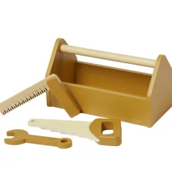Værktøjskasse - Træ - Play - 4 Dele - Mustard/Birch Plywoo>Flexa Online