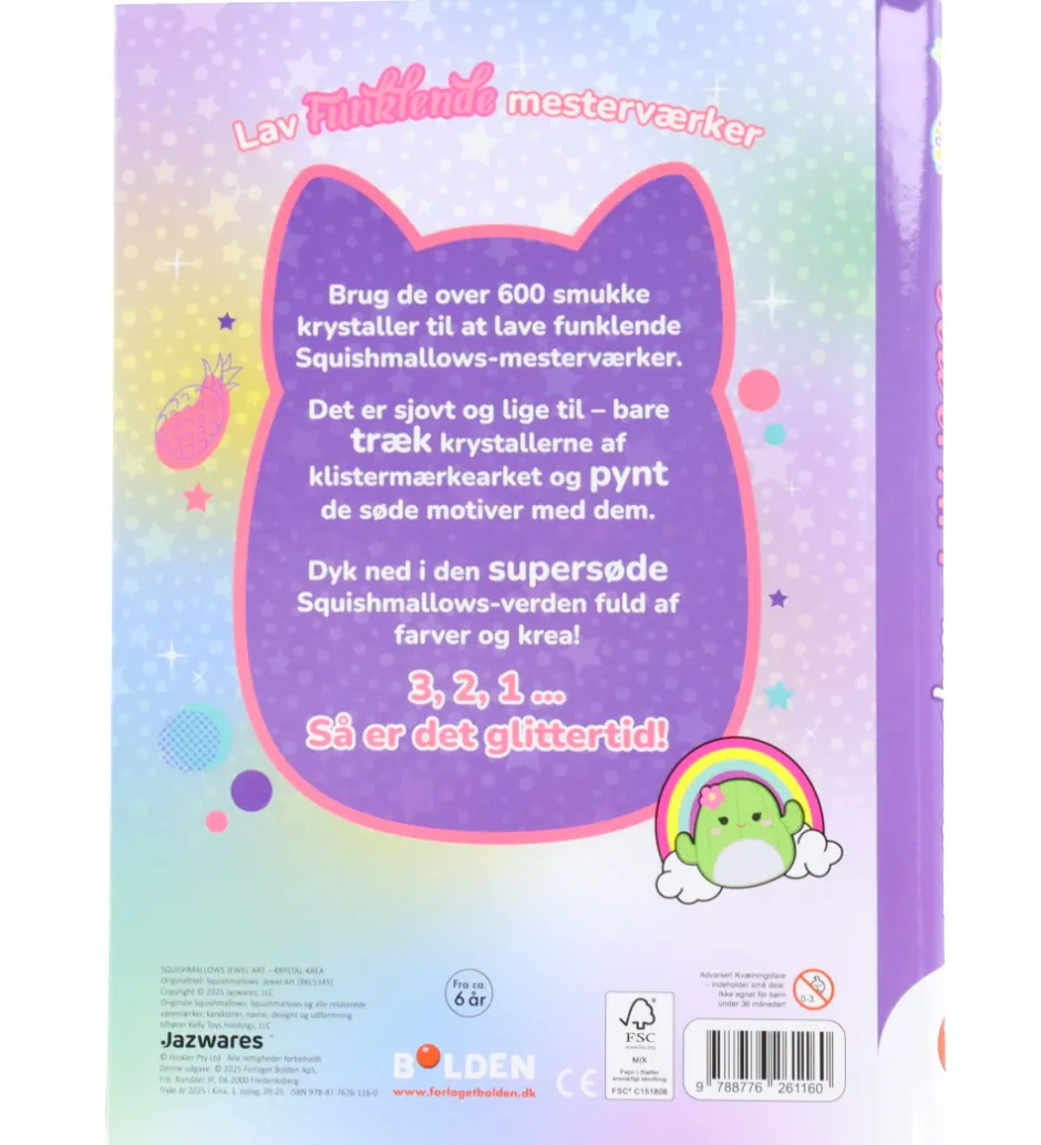 Aktivitetsbog - Squishmallows Jewel Art - DA>Forlaget Bolden New