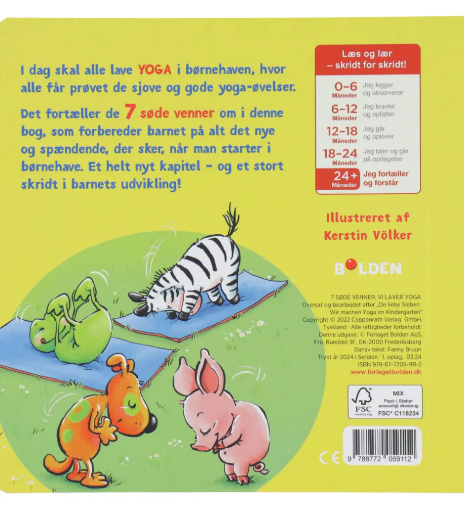 Bog - 7 Søde Venner: Vi Laver Yoga>Forlaget Bolden