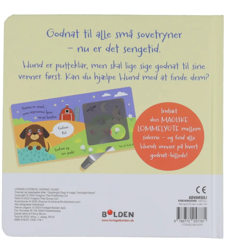 Bog - Godnat, Hund - En Magisk Lommelygte-Bog ->Forlaget Bolden Hot