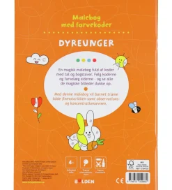 Malebog m. Farvekoder - Dyreunger>Forlaget Bolden Outlet