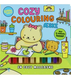Malebog - Cozy Colouring - Sunny Vibes - DA>Forlaget Tukan New