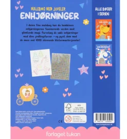 Malebog m. Juveler - Enhjørning - DA>Forlaget Tukan Best