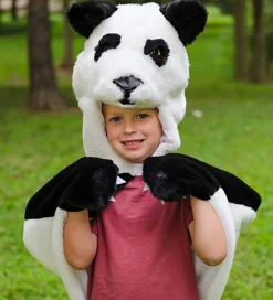 Udklædning - Kappe - Panda - Hvid/Sort><noscript><img width=