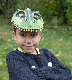 Udklædning - T-Rex Dino Maske - Grøn><noscript><img width=