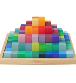 Træklodser - Small Stepped Pyramid - Multifarvet>Grimms Discount
