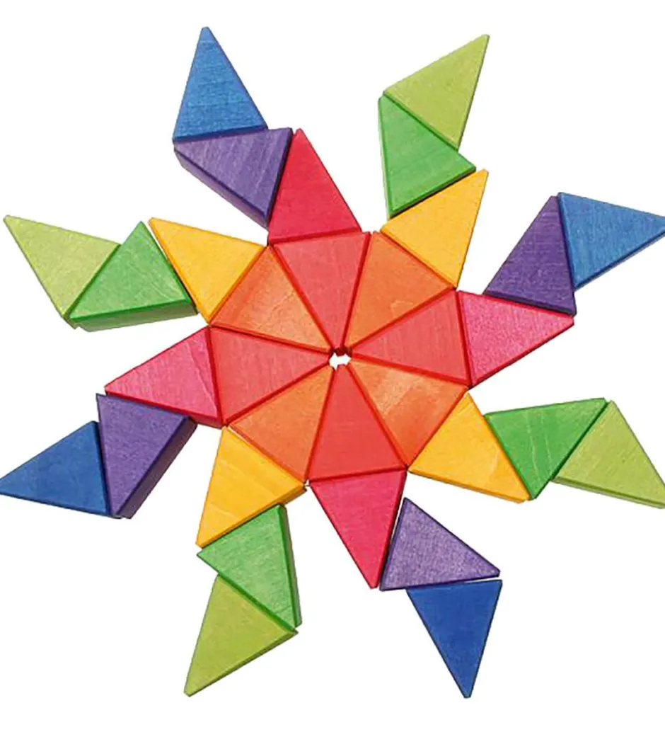 Trælegetøj - Octagon - 33 Dele - Multifarvet>Grimms Sale