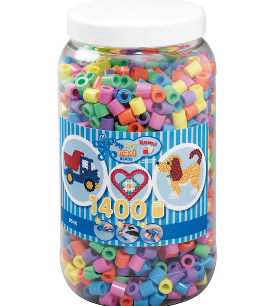 Maxi Perler - 1400 stk - Pastel Mix>Hama