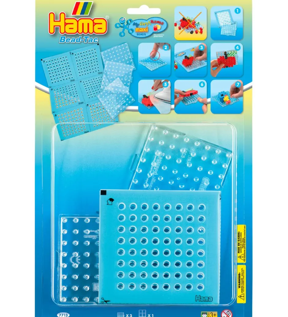 Maxi Perlesæt - 3 stk. + 1 Sticker - Kvadrater>Hama Sale