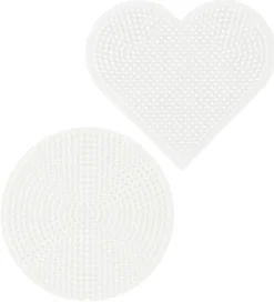 Midi Perleplader - 4 stk. - Cirkel/Hjerte/Kvadrat/Sekskant>Hama Online