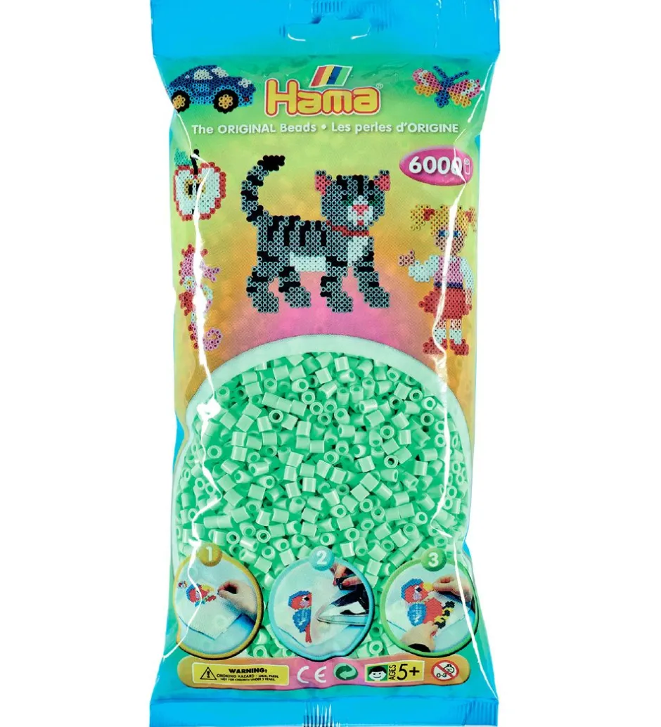 Midi Perler - 6000 stk. - 98 Pastel Mint>Hama Hot