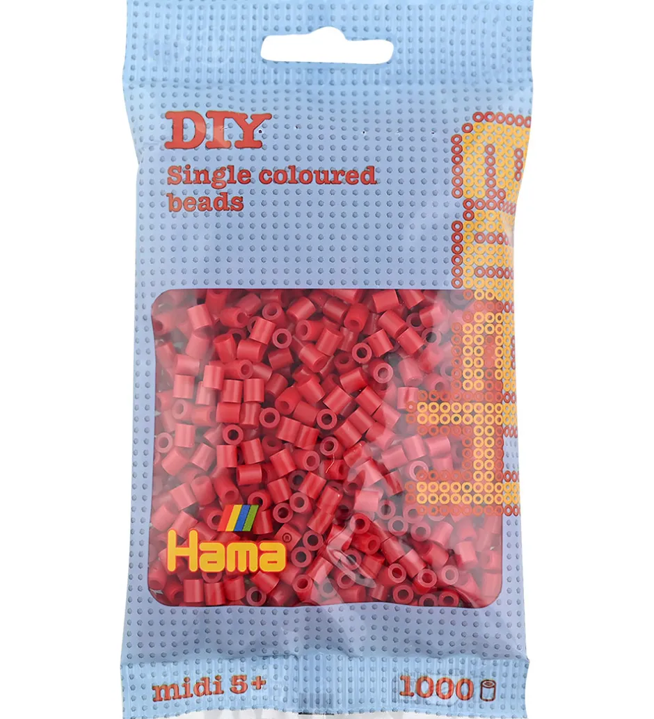 Midi Perler - 1000 stk. - 114 Kirsebærrød>Hama Clearance
