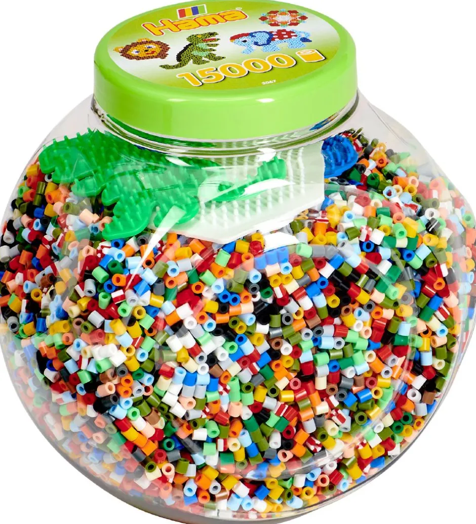 Midi Perler - 15.000 stk. + 3 Plader - Multifarvet>Hama New