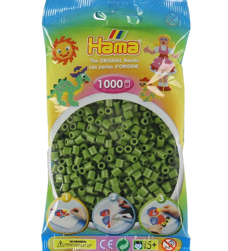 Midi Perler - 1000 stk. - 84 Oliven>Hama Hot