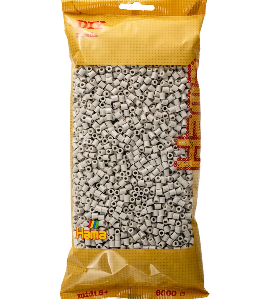 Midi Perler - 6000 stk. - 109 Skyet Grå>Hama Clearance