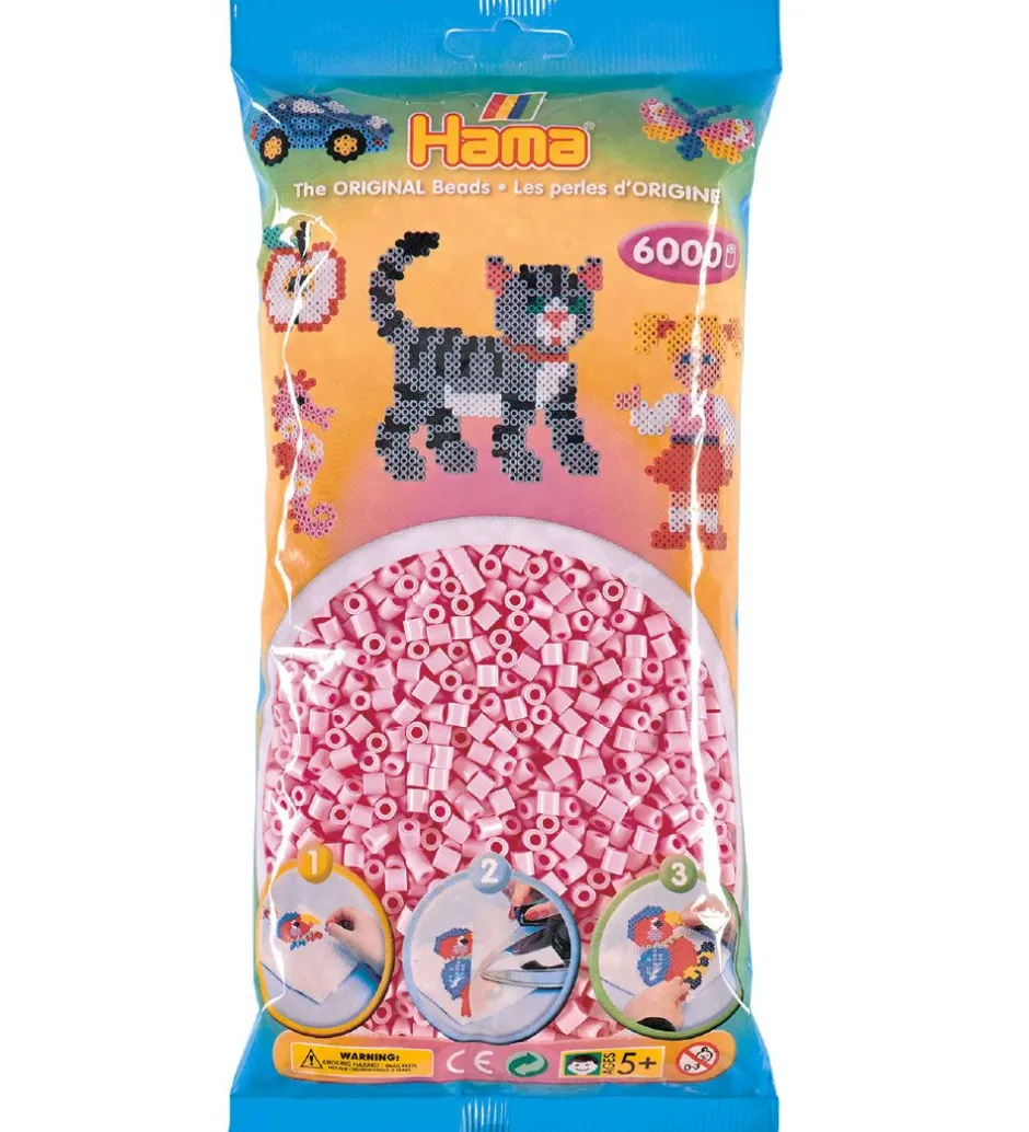 Midi Perler - 6000 stk. - 95 Pastel Rosa>Hama New