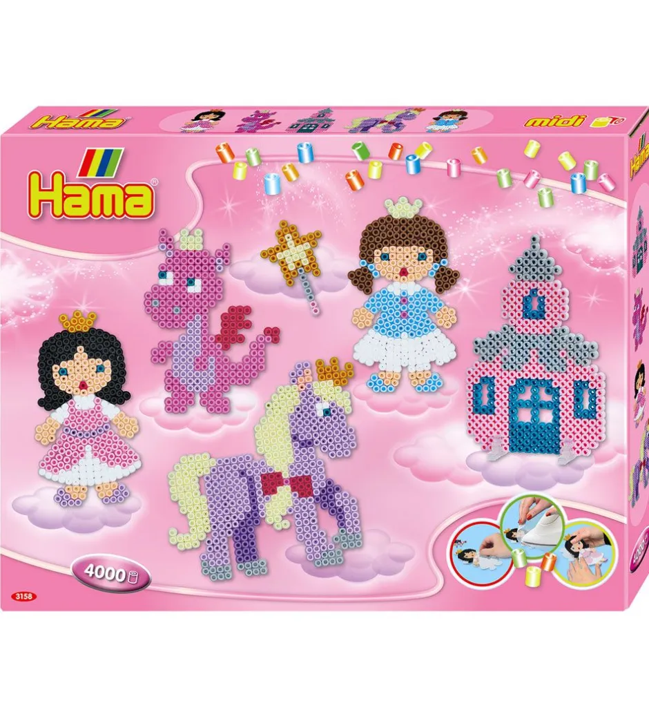 Midi Perlesæt - 4000 stk. - Fantasy Fun>Hama Sale