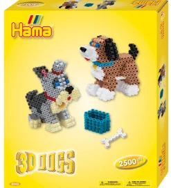 Midi Perlesæt - 2500 stk. - 3D - Hunde>Hama Hot