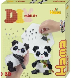 Midi Perlesæt - 3D - 2500 stk - Panda>Hama Best