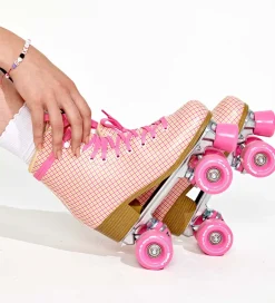 Rulleskøjter - Quad Skate - Pink Tartan><noscript><img width=