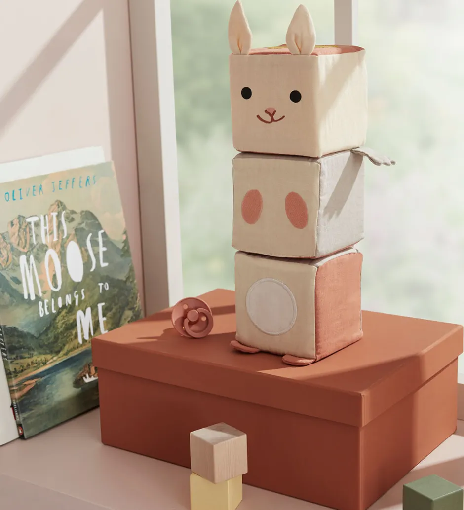 Bamser - 3 Stk. - 9x9 cm - Play Cubes Textile>Kids Concept Outlet
