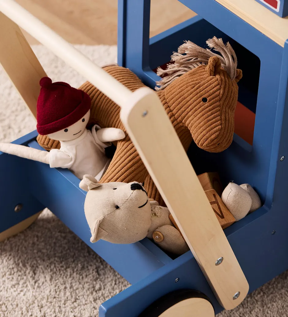 Gåvogn - Træ - Lastbil - Aiden - Blå>Kids Concept Discount