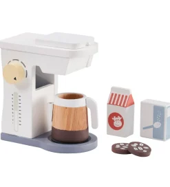 Kaffemaskine m. Tilbehør - Træ - Hvid>Kids Concept Sale