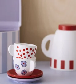 Kaffestel - Træ - Hvid/Rød m. Mumitrolde><noscript><img width=