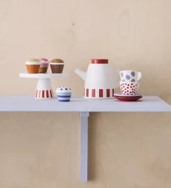 Kaffestel - Træ - Hvid/Rød m. Mumitrolde><noscript><img width=