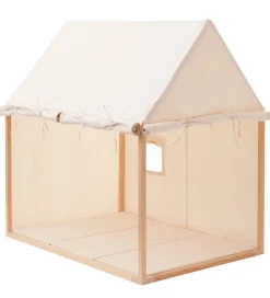 Legetelt - Hus - 110x84 cm - Naturhvid>Kids Concept Online