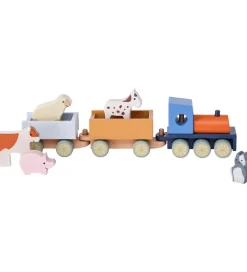 Tog m. Dyr - 40 cm - Træ>Kids Concept Outlet