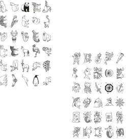 Refill Tegnemotiver - 60 motiver - Animals of The World><noscript><img width=
