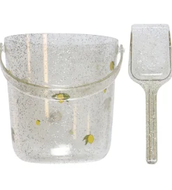 Strandsæt - Spand/Skovl - Glitter - Citron>Konges Sløjd Sale