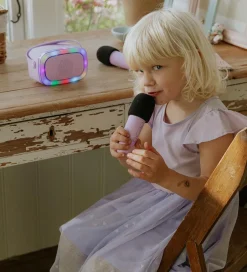 Højtaler m. 2 Mikrofoner - Trådløs - Karaoke - Purple><noscript><img width=