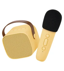Højtaler m. Mikrofon - Trådløs - Karaoke - Gul>Lalarma New
