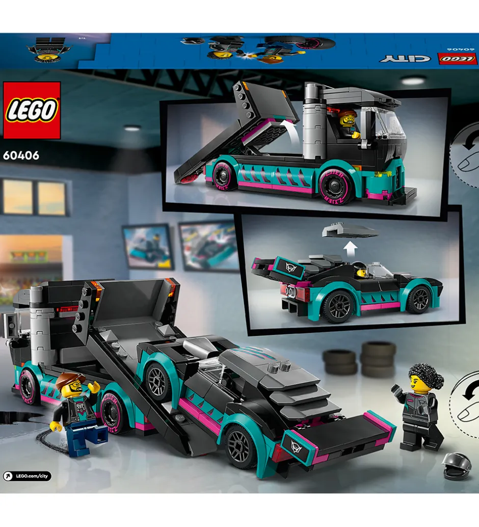 City - Racerbil Og Biltransporter 60406 - 328 Dele>LEGO® Outlet