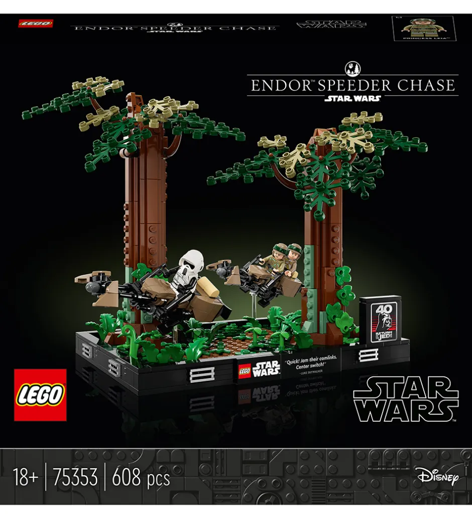 Star Wars - Diorama Med Speederjagt På... 75353 - 608 Dele>LEGO® New