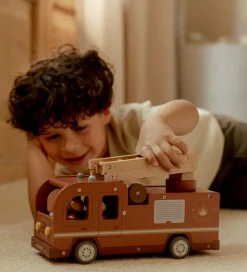 Brandbil m. Træfigurer - Træ - Rød><noscript><img width=