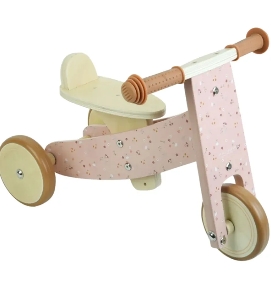 Løbecykel - Træ - Pink Flower>Little Dutch Online