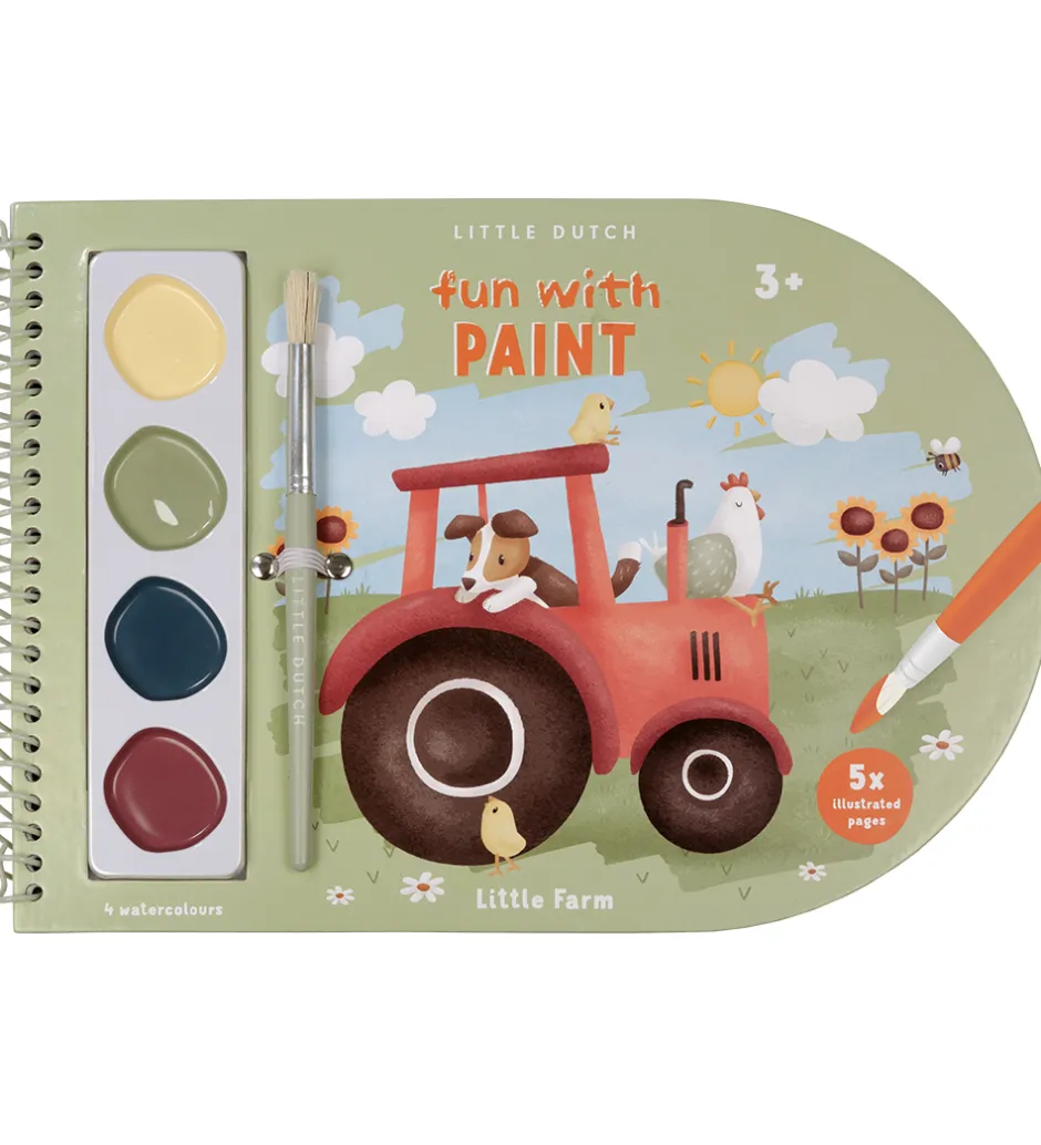 Malebog m. Vandfarver/Pensel - Little Farm>Little Dutch Best