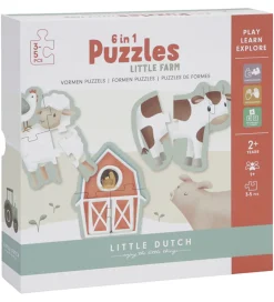 Puslespil - 6-i-1 - Little Farm>Little Dutch Outlet