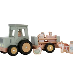 Traktor m. Trailer - Træ - Little Farm>Little Dutch Outlet