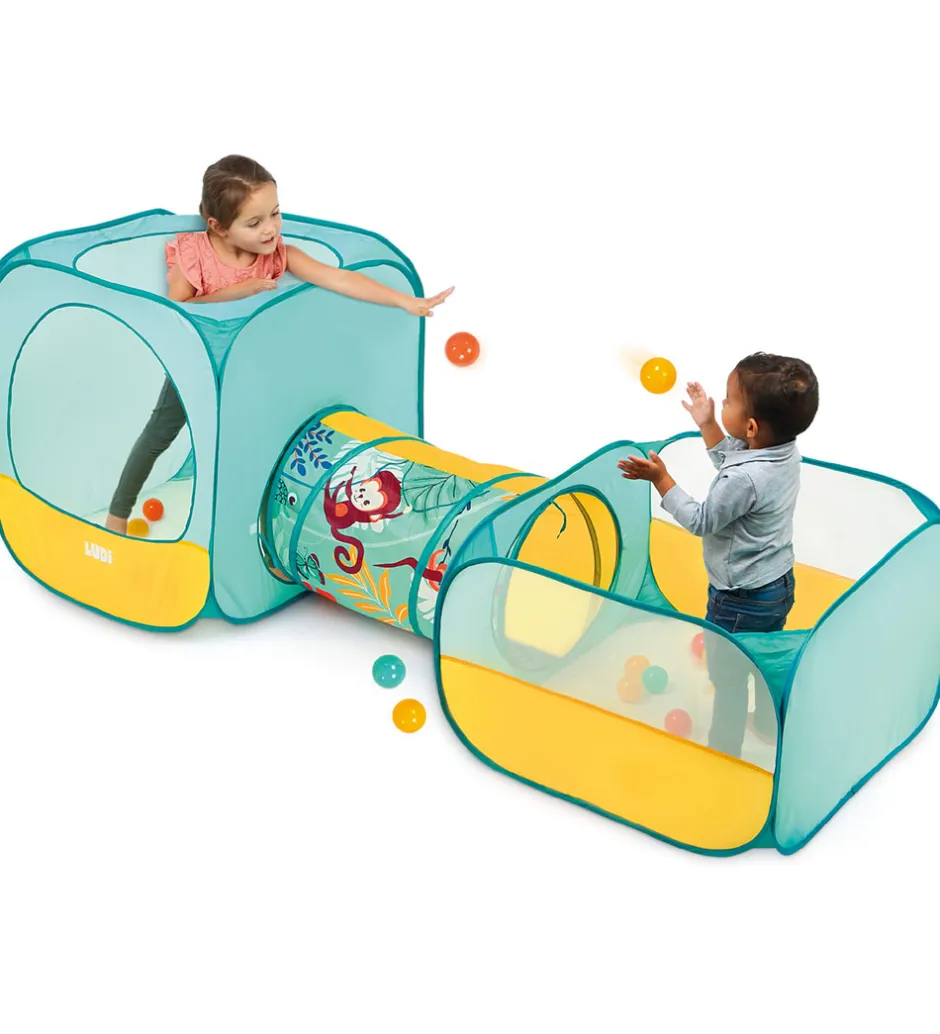 Pop-Up Legetelt m. Tunnel Og Bolde - Multi>Ludi Hot