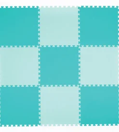 Skumgulv - 9 Dele - 145x145 cm - Grøn>Ludi New