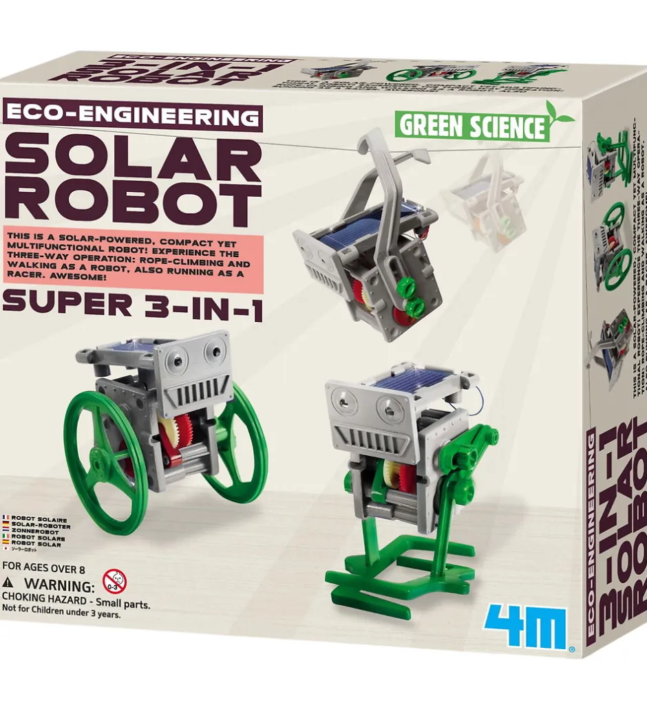 Robot - Green Science - 3-in-1 Mini Solar Robot>4M New