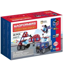 Amazing Police And Rescue Sæt - 26 Dele>Magformers Sale
