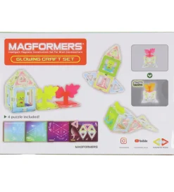 Magnetsæt - 20 Dele - Glowing Craft>Magformers New