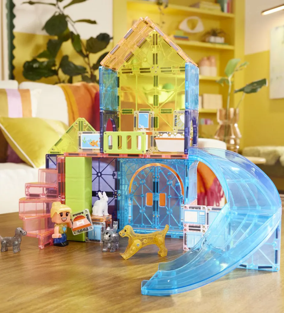 Magna Tiles Magnetsæt - 50 Dele - Pet Playhouse + MicroMAGS>Magna-Tiles Online